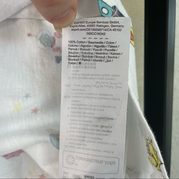 EDC White Babydoll Spaceship Tshirt - Picture 6 of 7